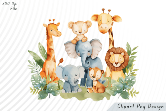 Download Cute Safari Animals PNG Clipart - Safari animals png Collection