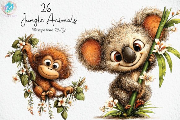 Download Cute Jungle Animals PNG Clipart - Jungle animals png Collection