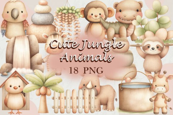 Download Cute Jungle Animals PNG - Jungle animals png Collection