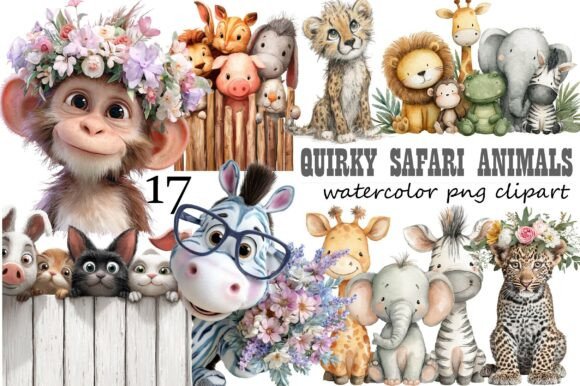 Download Quirky Safari Animals PNG Clipart - Safari animals png Collection
