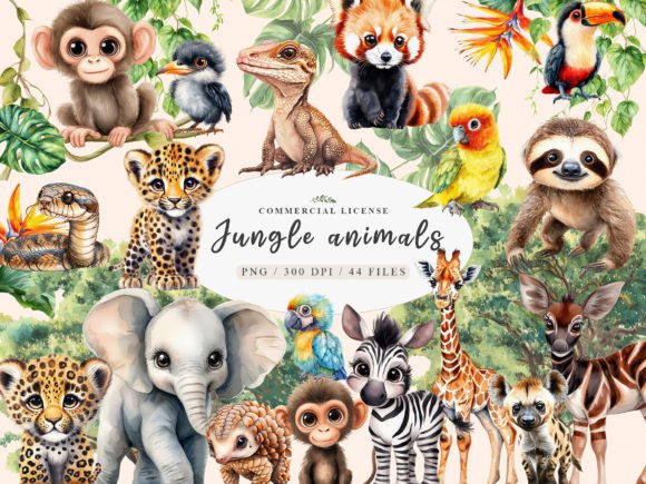 Download Safari Animals Png, Cute Jungle Animal - Safari animals png Collection