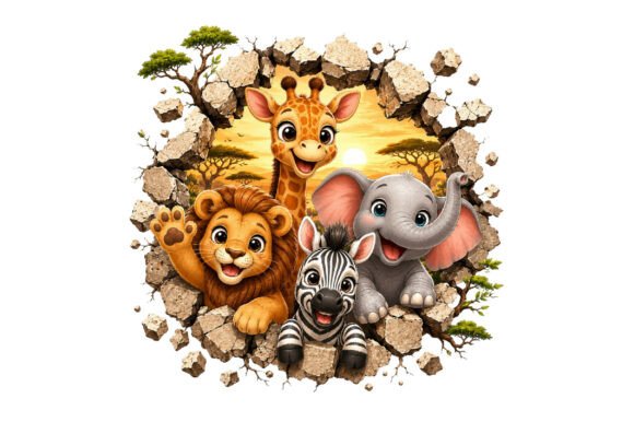 Download Cute Safari Animals PNG - Safari animals png Collection